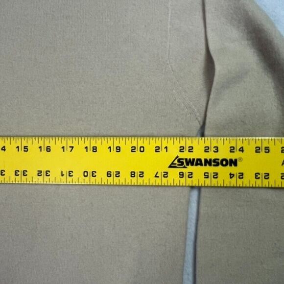 Zara Sweater Womens Medium Turtleneck Oatmeal Knit 100% Wool Lightweight - Picture 4 of 8